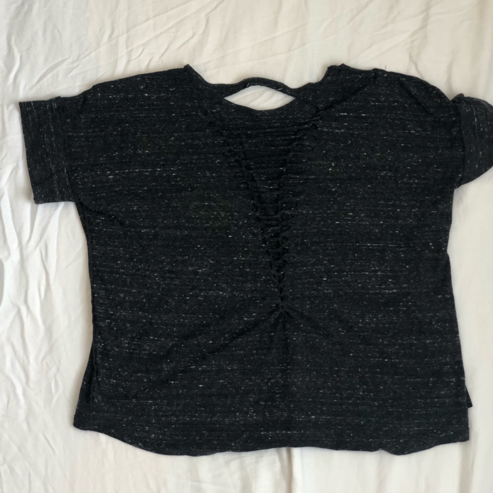 Grey Top with Open Back details